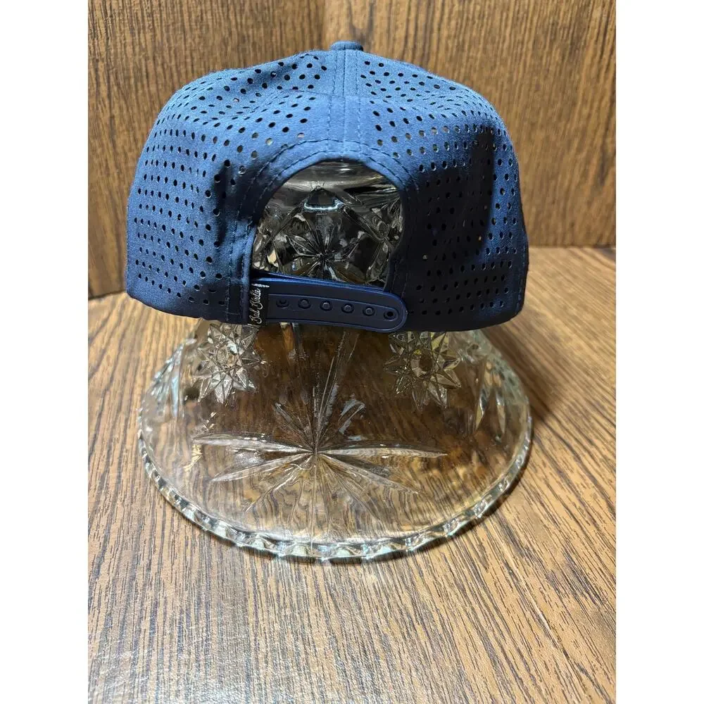 Bad Birdie Mens Navy Snapback Golf Hat Perforated Performance Bird Logo